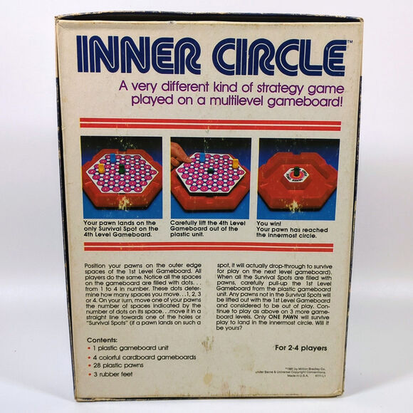 Vintage Inner Circle Strategy Board Game By Milton Bradley 1981 Complete - Picture 2 of 3